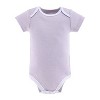 The Peanutshell Baby Girl Short Sleeve Bodysuits, 5-Pack, Purple/Grey/Mint, Newborn to 24 Months - image 4 of 4