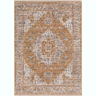 Mark & Day Hornick 7'10"x10' Rectangle Woven Indoor Area Rugs Orange: Stain-Resistant, Pet Friendly, Traditional Decor