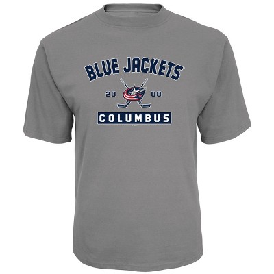 NHL Columbus Blue Jackets Men's Center Ice Gray T-Shirt - S