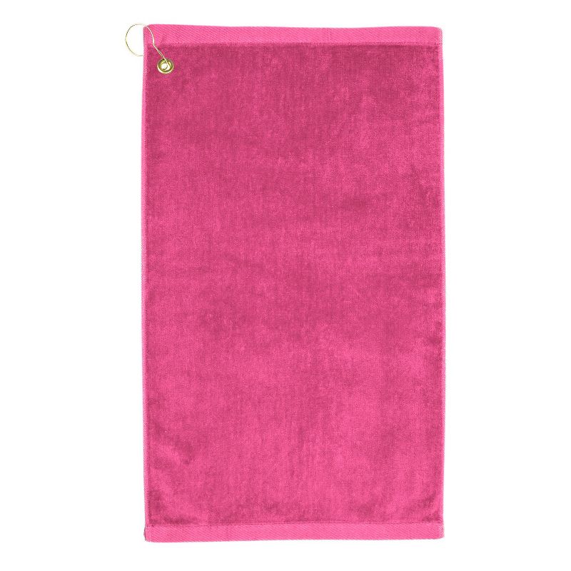 TowelSoft Premium 100% Cotton Terry Velour Golf Towel with Corner Hook & Grommet Placement 16 inch x 26 inch, 1 of 5