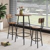 NicBex Dining Table Set for 2 Kitchen Table Bar Table Equipped with 2 Bar Stools with Backrest and Partition - 3 of 4