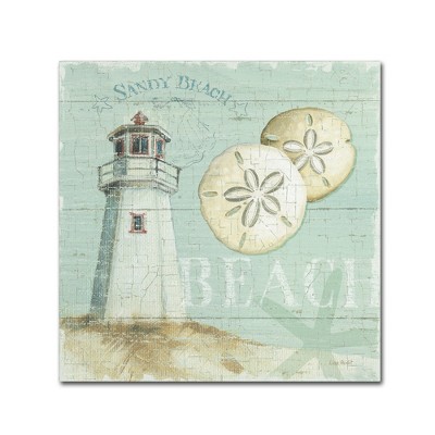 Lisa Audit Sandy Beach Lighthouse Canvas Art, 18'' x 18''