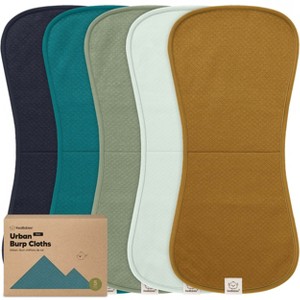 KeaBabies 5pk Organic Quin Baby Burp Cloths for Boys, Girls, Large Absorbent Cotton Burping Cloths for Babies, Newborns - 1 of 4