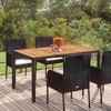 vidaXL Table Outdoor Patio Wicker Side Table for Balcony Porch Poly Rattan - 2 of 4