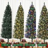 TackView,Artificial Christmas Trees with Metal Hinges & Foldable Base,Snow Flocked Slim Pencil Tree,Prelit,Thickened PVC Trunk - 2 of 4