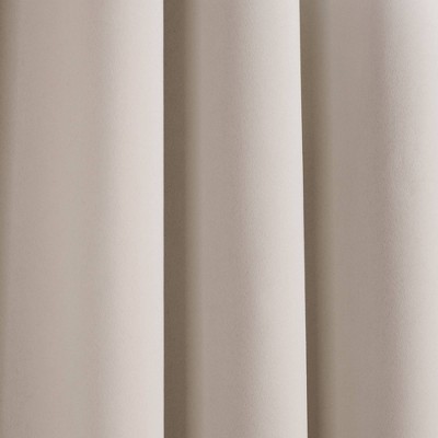 Wheat Polyester Blackout Tab Top Curtain Panels, Set of 2