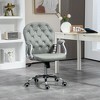 Vinsetto Vanity Middle Back Office Chair Tufted Backrest Swivel Rolling Wheels Task Chair with Height Adjustable Comfortable with Armrests - 2 of 4