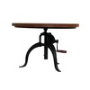 Carolina Living Riley Adjustable Height Rustic Coffee Table - Chestnut Top - Black Base - 2 of 3