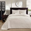 3 Pcs Elegant Reversible Fitted Bedspread Set, Classic Stitch Pattern Rich Depth and Texture Bedding Set, All Season Home Textile fits Lux Bedroom Decor - 2 of 4