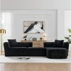 114" Corduroy L-Shape Modular Sectional Sofa with Movable Ottoman, No Assembly Required - 3 of 4