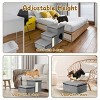 Racxily 3 Step Pet Stair 4-IN-1 Foldable Dog Ramp Non-Slip Cat Storage Ladder with Scratcher Storage and Pet House - 3 of 4