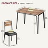 Farmhouse Wood Tabletop Dinette Set, 5 Piece Dining Table Set with PU Upholstered Seat - 2 of 4