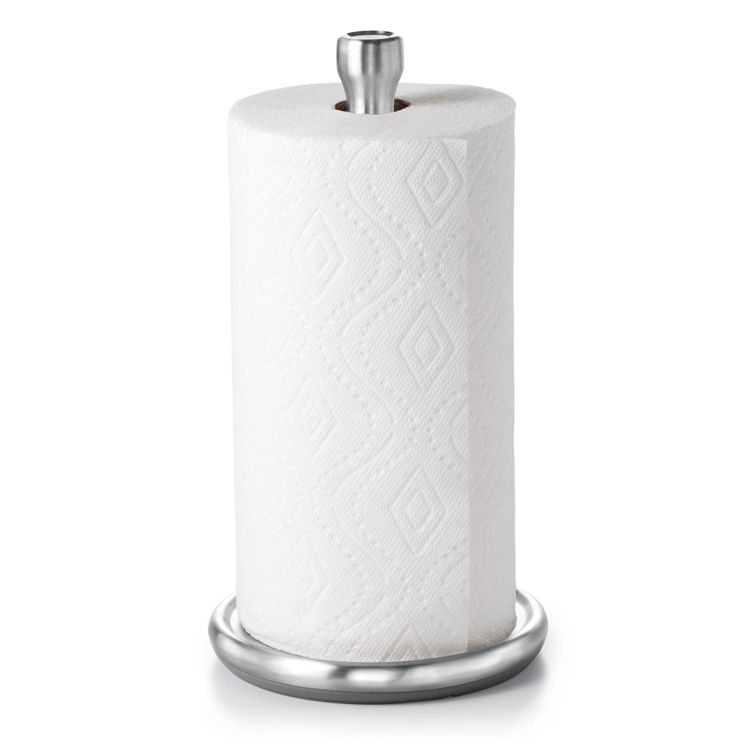OXO Steady Paper Towel Holder: Stainless Steel, Light Silver, 13.5&#34; Height, 3 of 3
