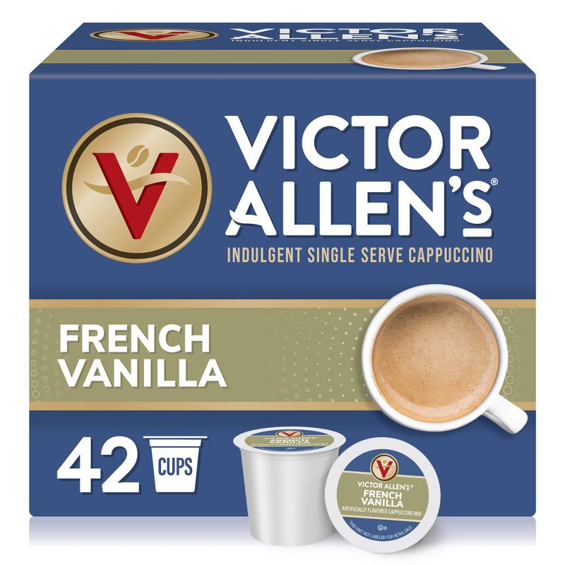 Victor Allen's Coffee French Vanilla Flavored Cappuccino Cups, 42 Ct, 1 of 11