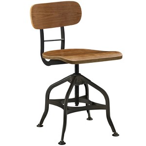 Mark Wood Dining Swivel Barstool: Industrial Modern, Chic Rustic - Modway - 1 of 4