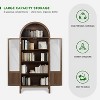 NEWLAYOUT 71" Tall Wooden Cabinet Arched Storage Cabinet with 2 Doors and Shelves for Living Room - 3 of 4
