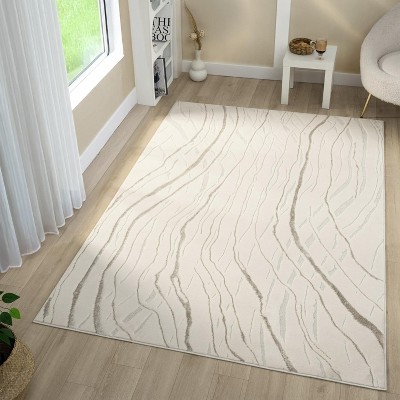 Luxe Weavers Modern Abstract Wave Indoor Area Rug High Low Carpet