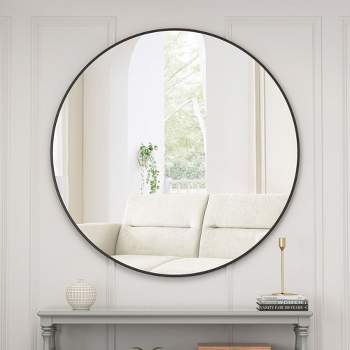 Colt 42 Black Circle Metal Frame Large Circle Wall Mounted Mirror -the Pop  Home : Target