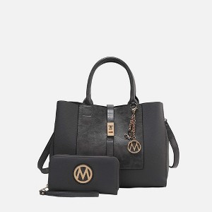 MKF Collection Yola Women’s Satchel Vegan Leather Bag and Wallet by Mia K- 2PCS Set - 1 of 4