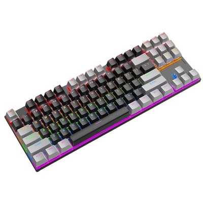 Wired USB 87 Keys Mechanical Keyboard Blue Axis Gaming E-sports RGB Luminous Computer Ergonomic Keyboard For PC Laptop Desktop