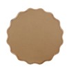 SEVOBAL Decorative Wall Mirrors Yellowish Brown 30 inch Wavy Round Solid Wood Frame Decorative Mirror, Brown, 30"*1.18"*30" - 2 of 4