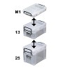 JEJ Astage Stackable Partitioned Containers Double Tier Suitable for Crafts Trinkets and Stationary with Movable dividers Large Clear - 2 of 4