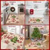Door 32 inchx 48 inch Welcome Doormat Non Slip Tree Front Entryway Indoor Outdoor Washable Low Profile Floor Carpet Xmas - 4 of 4