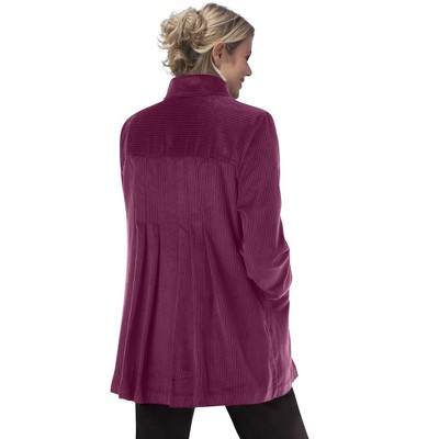Woman Within Plus Size Pleat-Back Corduroy Jacket