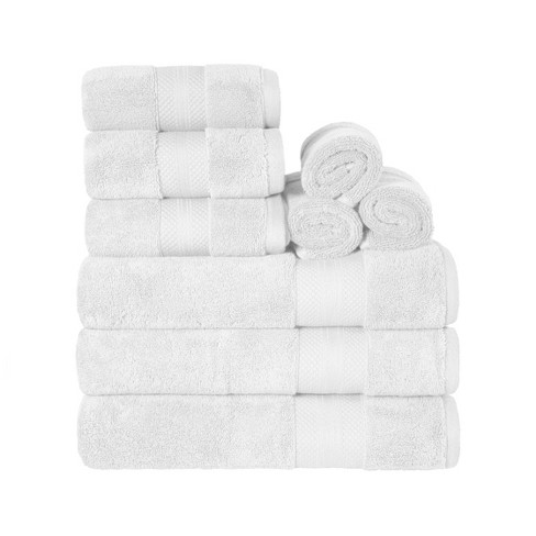 Premium Cotton 800 Gsm Heavyweight Plush Luxury 4 Piece Bathroom Towel Set,  White - Blue Nile Mills : Target