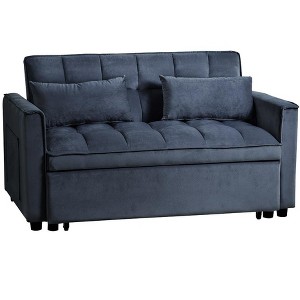 Ridstar Modern 3-in-1 Convertible Sofa Bed with Pillows For Living Room-Black - 1 of 4