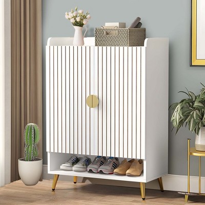 UbMelt  29.53 Inch Shoe Cabinet,Modern Shoe Storage Cabinet Organizer with 2 Doors and Adjustable Shelves for Entryway,Hallway,Closet