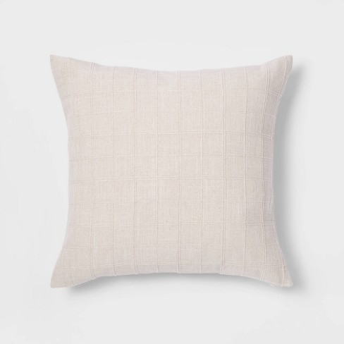 Modern Tufted Square Throw Pillow Summer Wheat - Threshold™ : Target