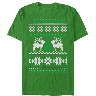 Men's Lost Gods Ugly Christmas Tree Reindeer T-shirt : Target