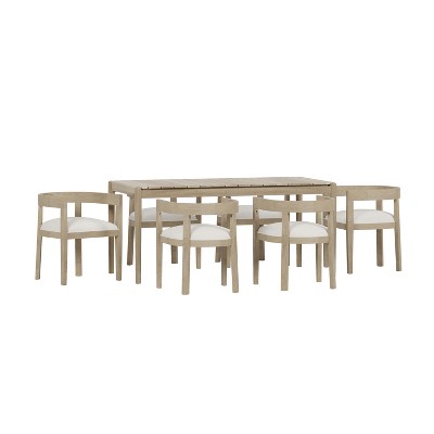 Christopher Knight Home Farnam Contemporary Acacia Wood 7 Piece Dining Set