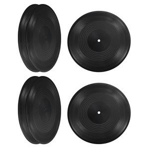 Unique Bargains Plastic DIY Wall Decoration Blank Vinyl Records 12 Inch Black - 1 of 4
