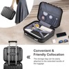 Karl Home 2 Piece Luggage Set, 20  inch CarryOn Expandble Luggage Hardside Lightweight Suitcase, 14  inch Mini Cosmetic Cases Black - 4 of 4