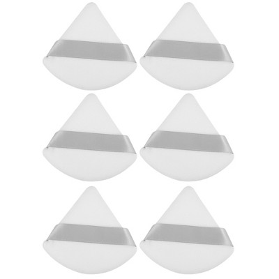 Unique Bargains Soft Triangle Puff Loose Powder Blender Beauty Makeup Tool Short Plush 6 Pcs