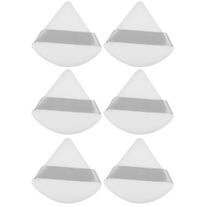 Unique Bargains Soft Triangle Puff Loose Powder Blender Beauty Makeup Tool Short Plush 6 Pcs - 1 of 4