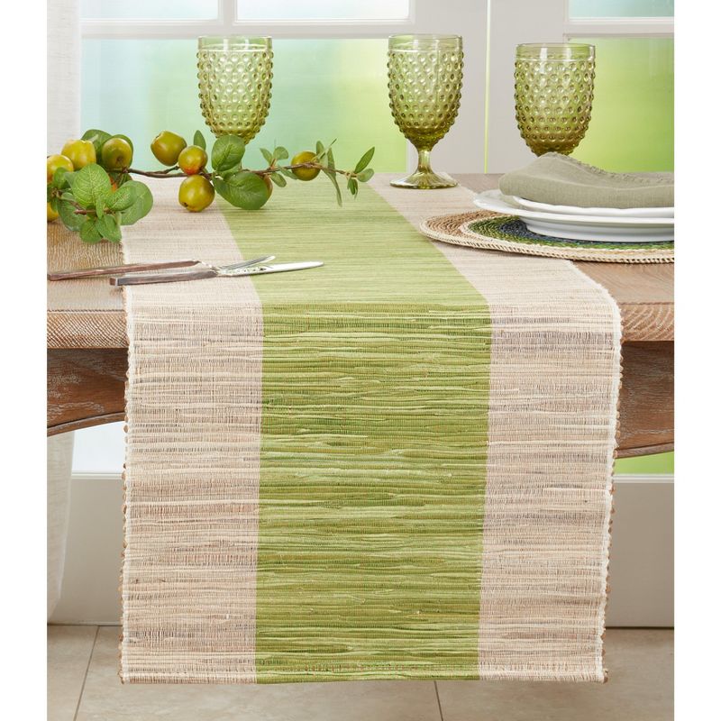 Saro Lifestyle Table Runner With Shimmering Banded Design, 3 of 4