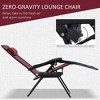 Resenkos Lounge Chair Outdoor, Patio Lounge Chair,Zero Gravity Chair Set with Side Table, Folding Reclining Chair with Cupholders & Pillows, Wine Red - 4 of 4