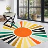 Coucheta Area Rug Machine Washable Non-Slip Modern Minimalist Accent Carpet for Living Room Bedroom Entryway,Multi-Color & Size - 2 of 4