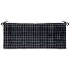 vidaXL Garden Bench Cushion Black Check Pattern 47.2 in.x19.7 in.x2.8 in. Fabric - 4 of 4