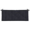 vidaXL Garden Bench Cushion Black Check Pattern 47.2 in.x19.7 in.x2.8 in. Fabric - image 4 of 4