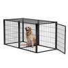 Munora 63" Dog Kennel with Top, Indoor Pet Cage for Small/Medium Dogs (Black) - 2 of 4