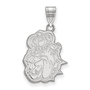 Black Bow Jewelry 14k White Gold James Madison Dukes NCAA Large Pendant - 1 of 3