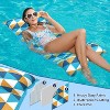 Jasonwell 2-Pack Water Hammock Pool Floats - 4-in-1 Inflatable Lounge Chair, Saddle, Drifter, Multicolor, Perfect for Pool, Lake & Beach - 2 of 4