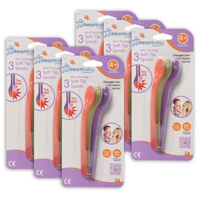 Image of Dreambaby® Heat Sensing Soft Tip Spoons, 3 Per Pack, 6 Packs