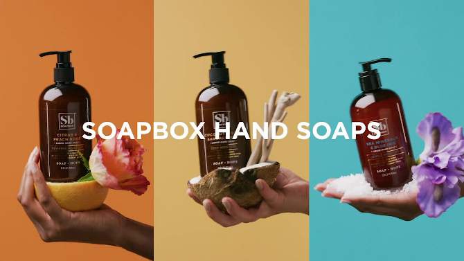 SoapBox Coconut Milk &#38; Sandalwood Deep Moisture Liquid Hand Soap - 12 fl oz/3pk, 2 of 13, play video