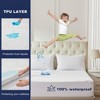 Aoibox Waterproof Queen Size Mattress Protector 3D Air Fabric Soft Breathable Fitted Bed Cover 6-15 Inch Pocket Noiseless Washable - 2 of 4
