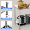 Stainless Steel Table, Heavy-Duty Metal Commercial Prep Table with Open Storage Racks for Restaurant Kitchens, Home, Hotels, Food Preparation - 4 of 4